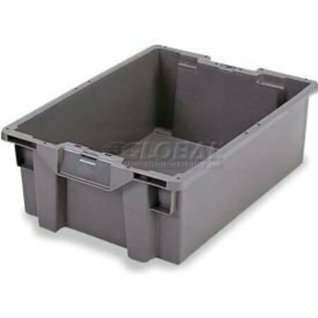 LEWISBINS ORBIS Stack-N-Nest Pallet Container GS6040-22 - 23-5/8 x 15-3/4 x 8-1/2 Gray GS6040-22